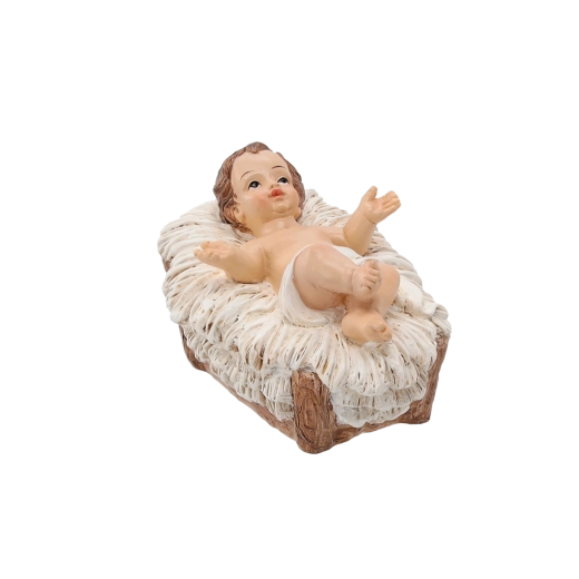 Figura navideña del Niño Jesús para belén 10 × 7 × 6,5 cm
