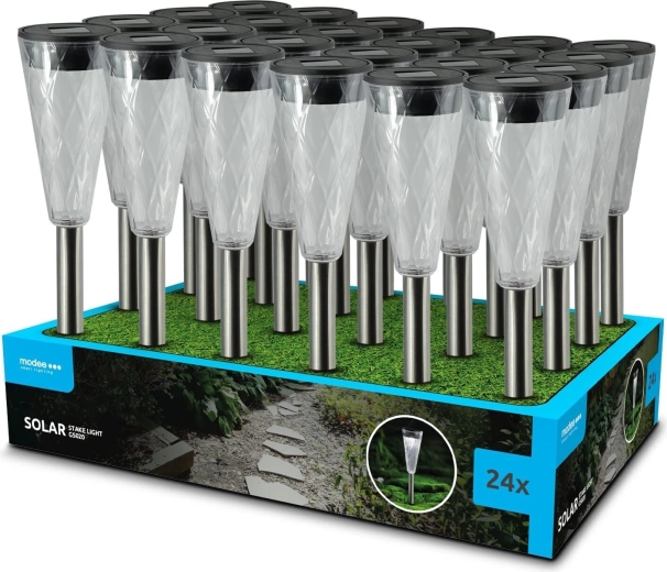 Lámpara solar LED de jardín para suelo Modee GS020 35 cm blanco frío