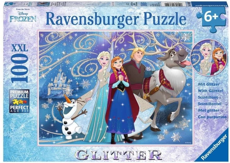 Puzzle XXL 100 piezas Reino de Hielo Nieve Brillante