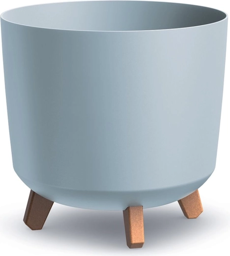 Macetero Gracia Tubus 30 cm gris claro con patas
