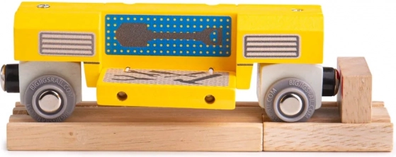 Bigjigs Rail taller móvil de madera – vagón con herramientas
