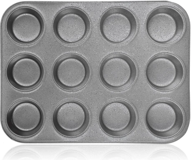 Molde para muffins GRANITE con superficie antiadherente, 12 uds