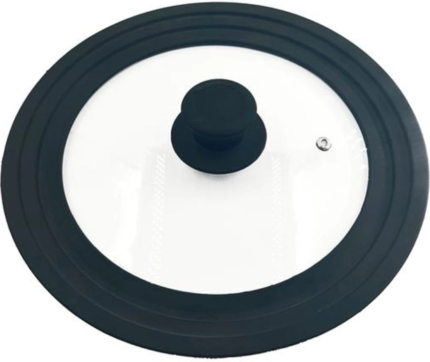 Tapa universal de vidrio templado con válvula 22/24/26 cm