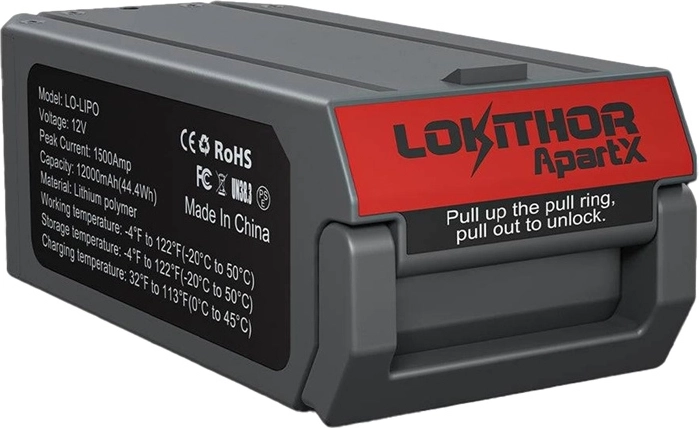 Batería LiPo Lokithor LO-LIPO 12 V 12 000 mAh (1500 A) para ApartX