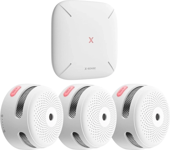 Kit de detectores inteligentes de humo X-Sense FS31 (3× XS01-M + base SBS50)