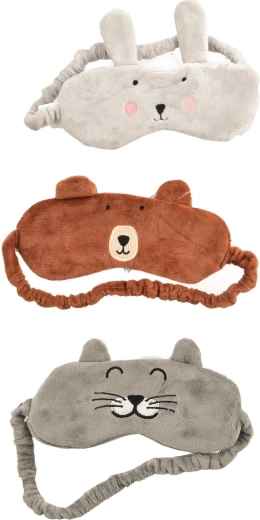 Máscara para dormir de peluche (animalito) (mix de 3 variantes)