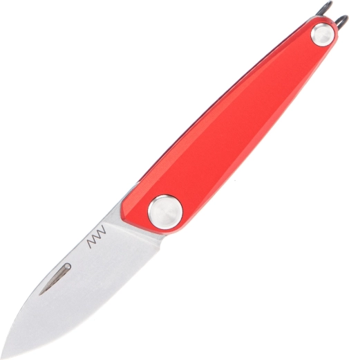 ANV Knives Z050-BB Red navaja plegable de bolsillo 6,5 cm, stonewash, aluminio rojo