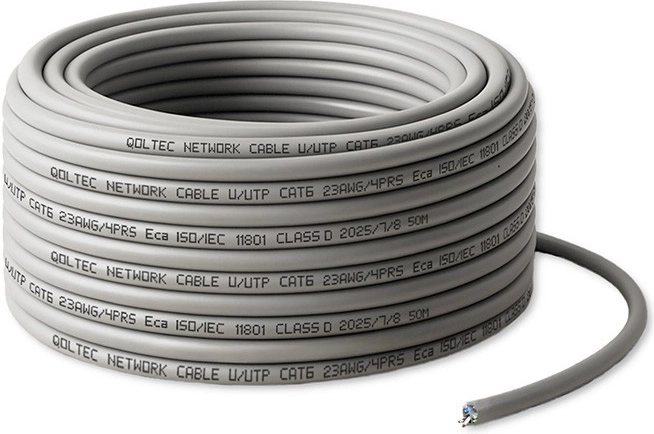 Cable patch UTP CAT6 50 m gris – conductor de cobre para LAN gigabit