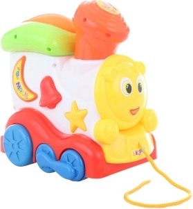Locomotora de arrastre con silbato para niños