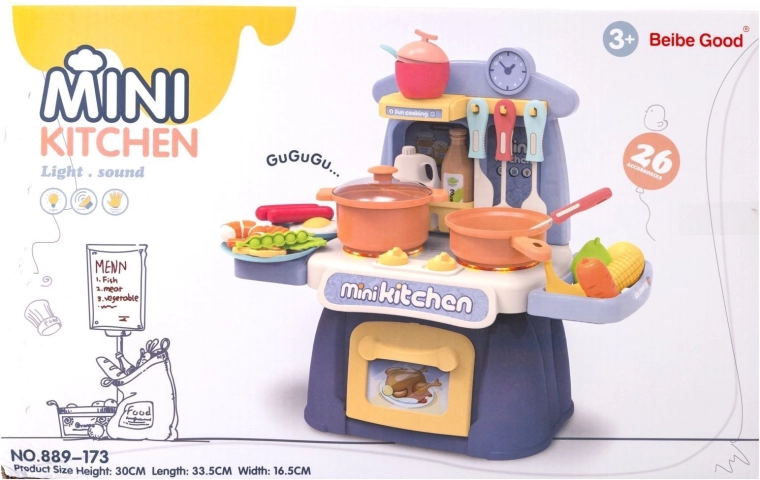 Set de cocina infantil – cocina con accesorios con efectos de luz y sonido - 1 pieza