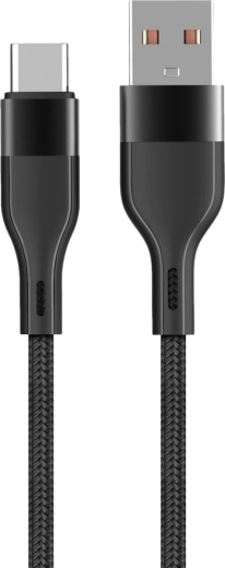 Maxlife cable USB – USB‑C 1 m 3 A negro nylon