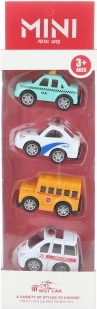 Juego de cochecitos metálicos (4 uds.)
