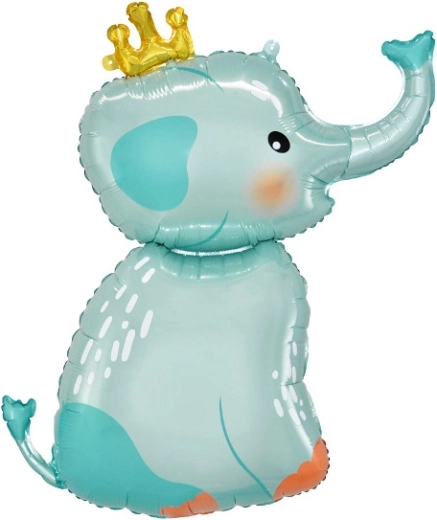 Globo de foil elefante con corona