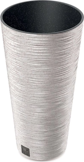 Macetero Furu Slim Eco Wood con inserto 25 cm – blanco