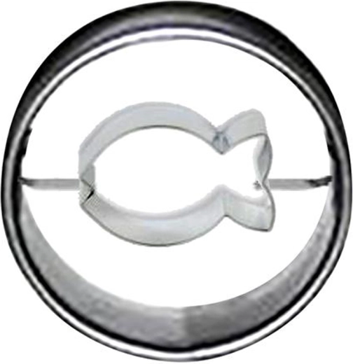 Cortador para galletas redondo – pez 4 cm