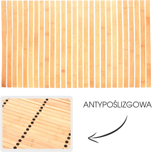 Alfombrilla de baño de bambú Haití 50 × 80 cm