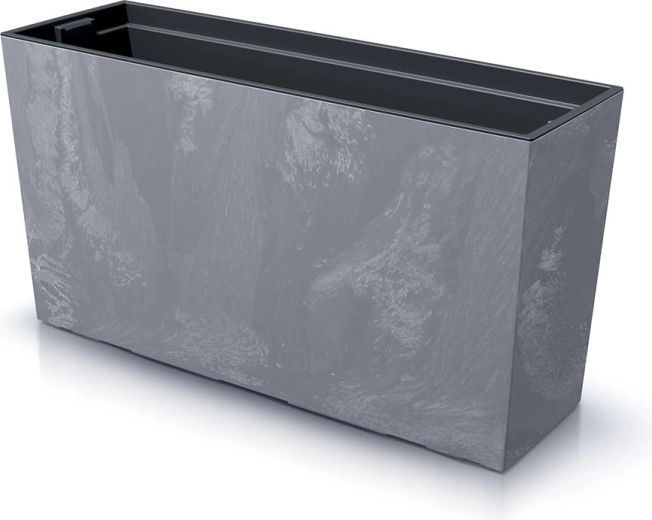 Jardinera con inserto URBI Case Beton Effect M, 77 cm, marengo