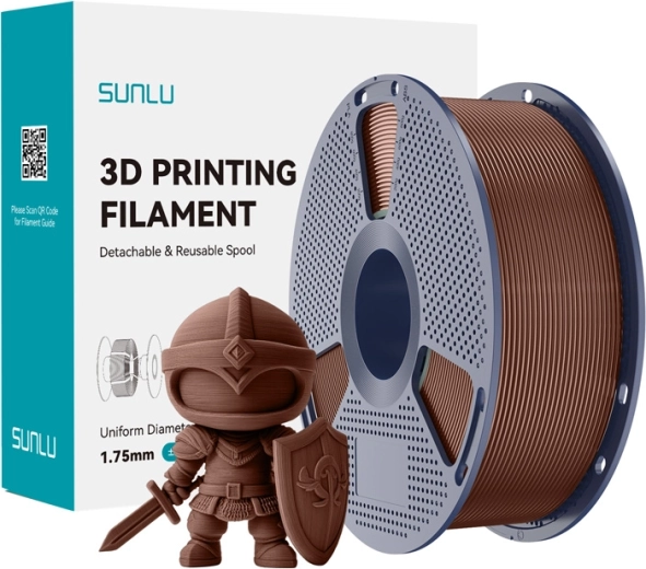 Filamento Sunlu PLA+ 1,75 mm – chocolate