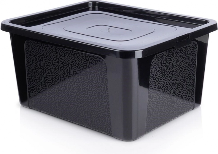 Caja de almacenamiento de plástico con tapa 20 l