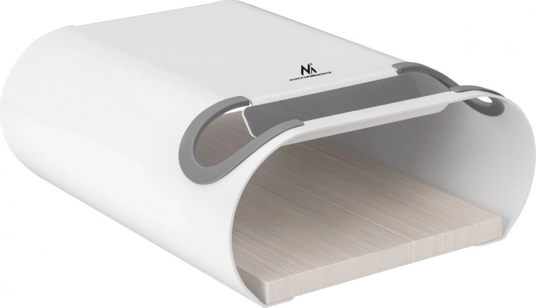 Soporte de pared para bicicleta con estante MACLEAN, máx. 25 kg, blanco