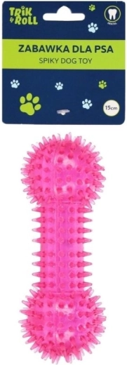 Hueso chirriante para perro rosa