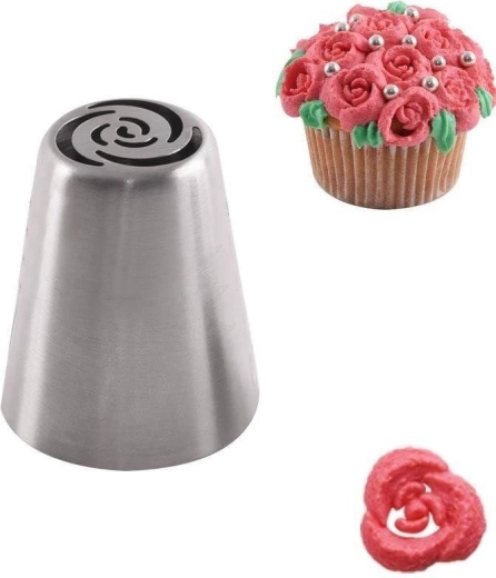 Boquilla pastelera rusa para rosas de acero inoxidable