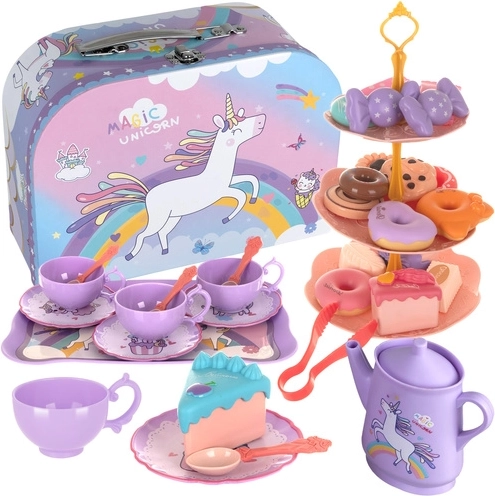 Juego de té infantil en maletín con dulces