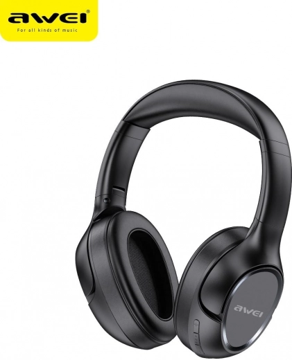 Auriculares inalámbricos de diadema AWEI A770BL negros