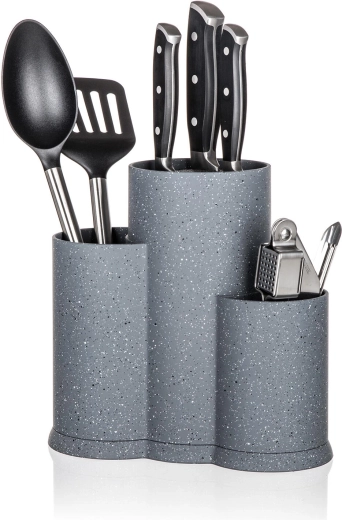 Organización 3 en 1: cuchillos y utensilios de cocina a mano