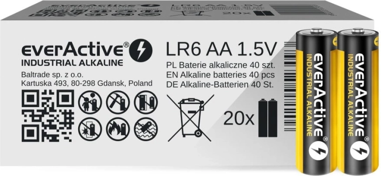 Pilas alcalinas AA LR6 40 uds
