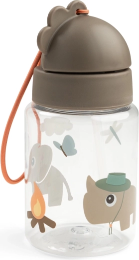 Done by Deer botella con pajita Tiny trails color arena 280 ml