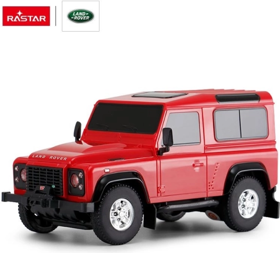 Coche RC Rastar Land Rover Defender 1:24 rojo - 1 pieza