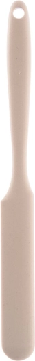 Espátula de cocina con parte de trabajo de silicona y mango metálico 24,5 cm beige