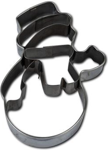 Cortador de galletas – muñeco de nieve, 7–8 cm, plateado