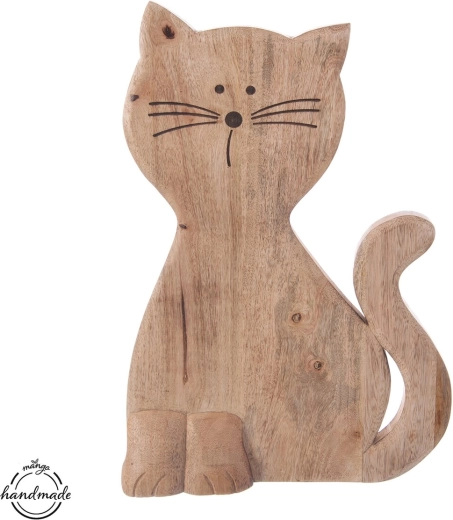 Decoración de madera gato Mango Micka 50 cm