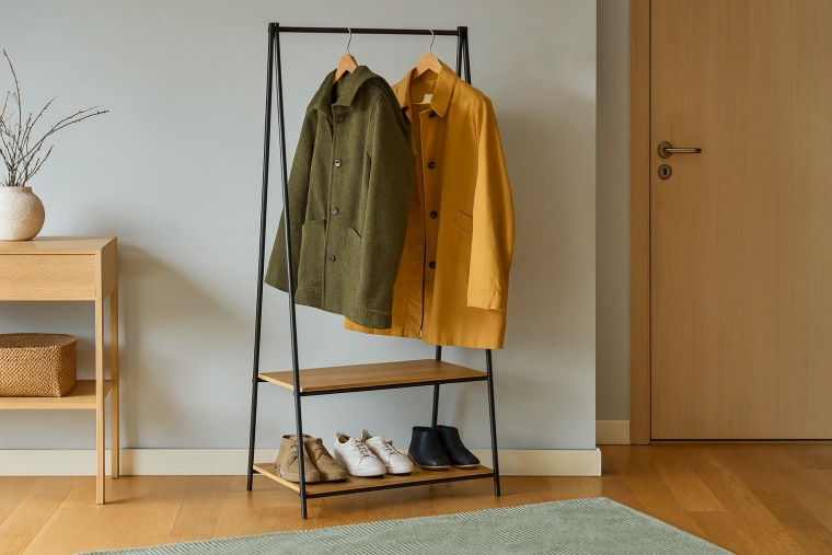 Dos estantes para zapatos y accesorios