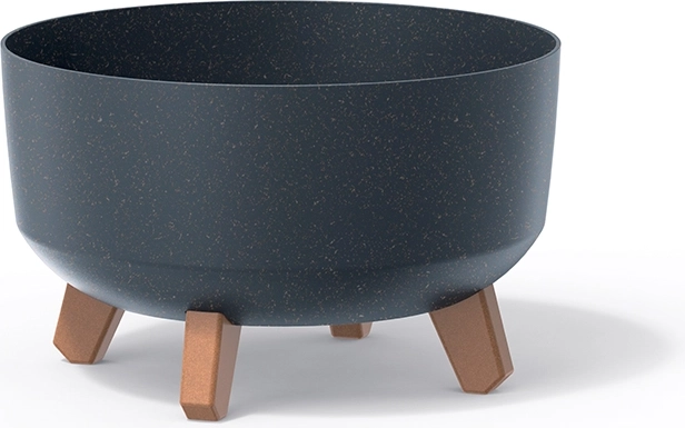 Maceta Gracia Low Eco Wood 28,5 cm – antracita
