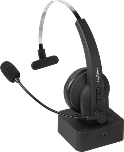 Auricular Bluetooth con micrófono y base de carga