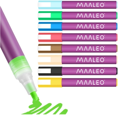 Punta precisa con válvula y 8 colores intensos