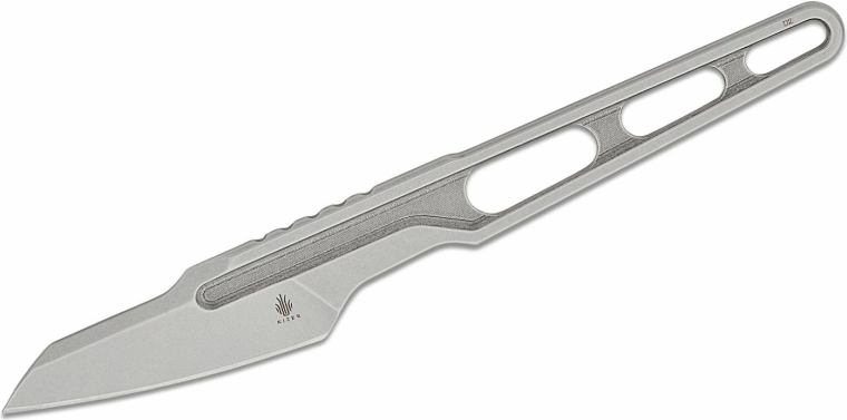 Kizer Scuttler – cuchillo fijo totalmente metálico de 5,2 cm con funda Kydex