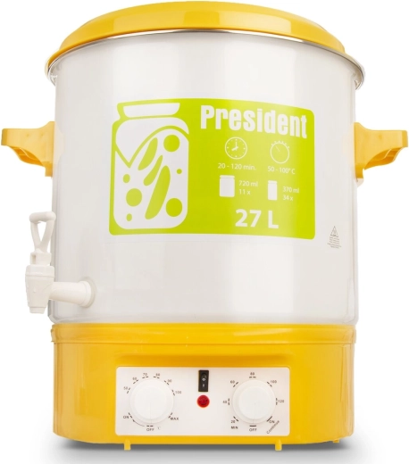 Olla eléctrica para conservas President 27 l con grifo