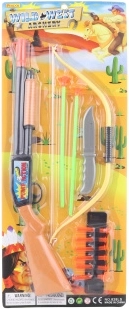 Set del Oeste con rifle, arco y cuchillo para niños