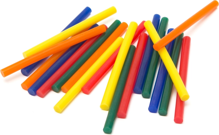 Barras de pegamento termofusible de colores para pistola de pegamento de 7 mm, 20 unidades