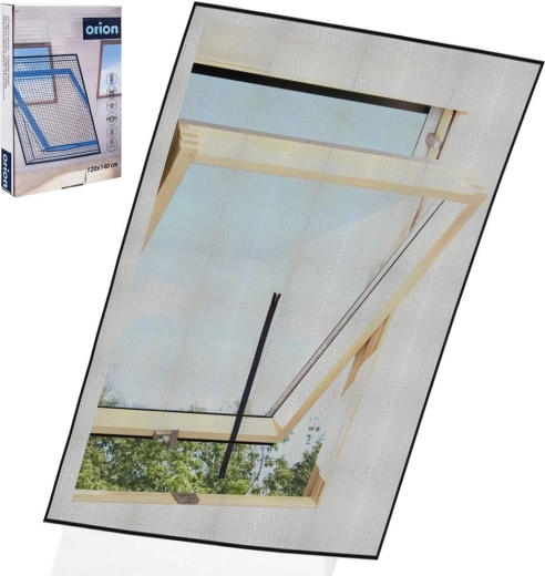 Mosquitera para ventana de techo negra 140 × 120 cm