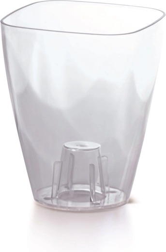 Maceta transparente para orquídeas COUBI ORCHID, cuadrada 13,2 × 13,2 cm