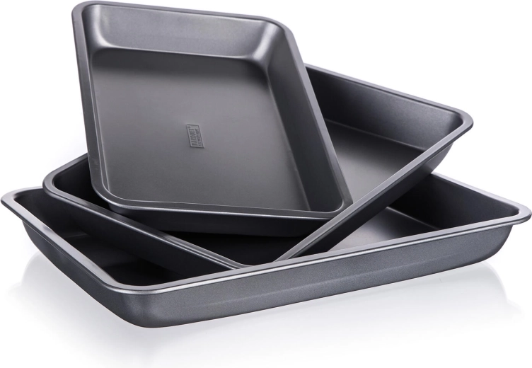 Juego de bandejas de horno antiadherentes Culinaria, 3 uds.