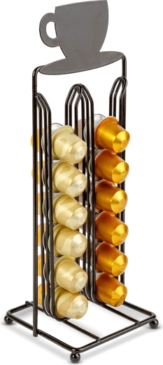 Soporte metálico para cápsulas Nespresso con capacidad para hasta 28 cápsulas