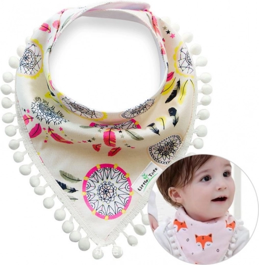 Pañuelo infantil con pompones – atrapasueños