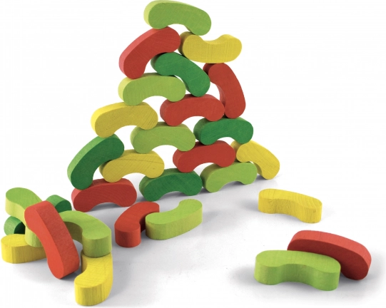 Jeujura judías de colores – juego de equilibrio de madera de 60 piezas