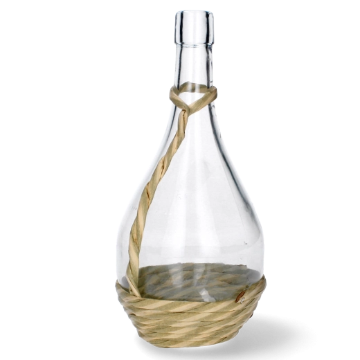 Botella de vidrio Fiasco 2 l con cesta de paja